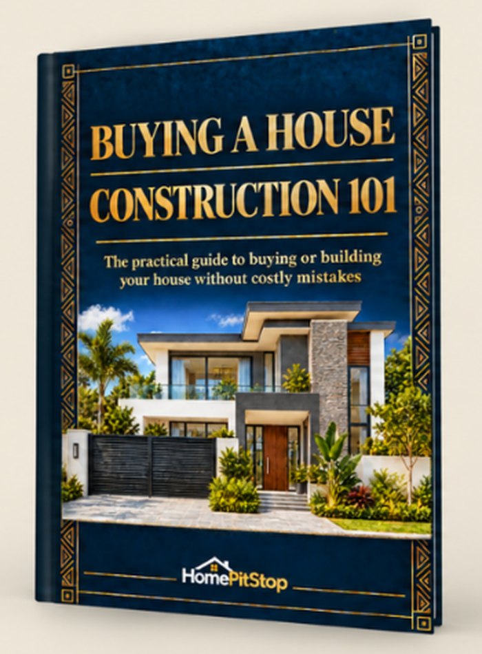 Book cover: Buying a House | Construction 101 — the practical guide to buying or building your house without costly mistakes